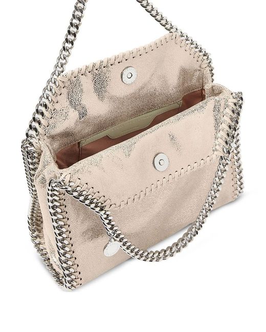 Stella McCartney Natural Falabella Metallic Tote Bag