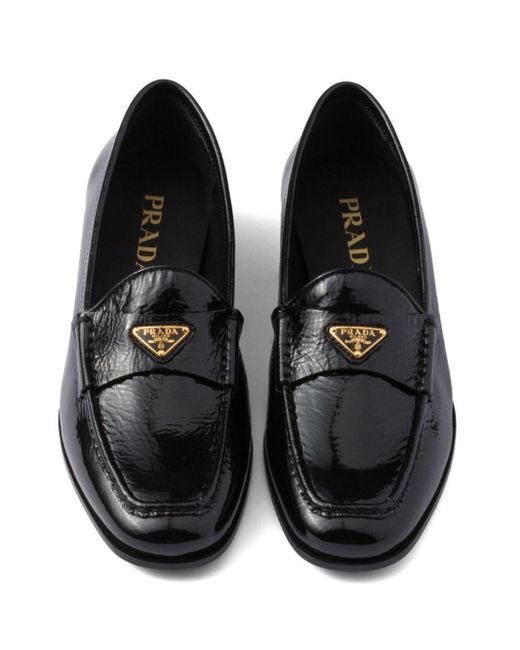 Prada Black Patent Leather Loafers