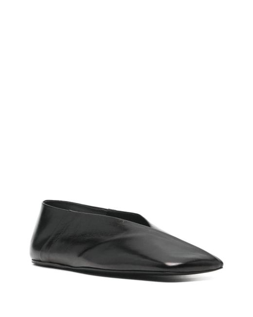 Jil Sander Black Tripon Ballerina Shoes