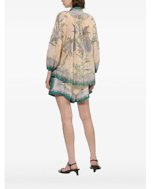 Zimmermann Natural Indra Billow Blouse