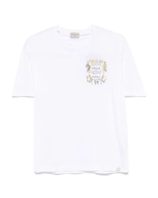 Paul & Shark White Capri Embroidery X-Soft Jersey T-Shirt for men