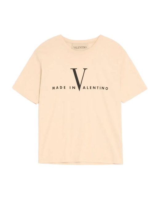 Valentino Garavani Natural Cotton T-shirt With Made In Pri for men