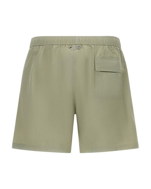 Herno Green Nylon Beach Shorts for men