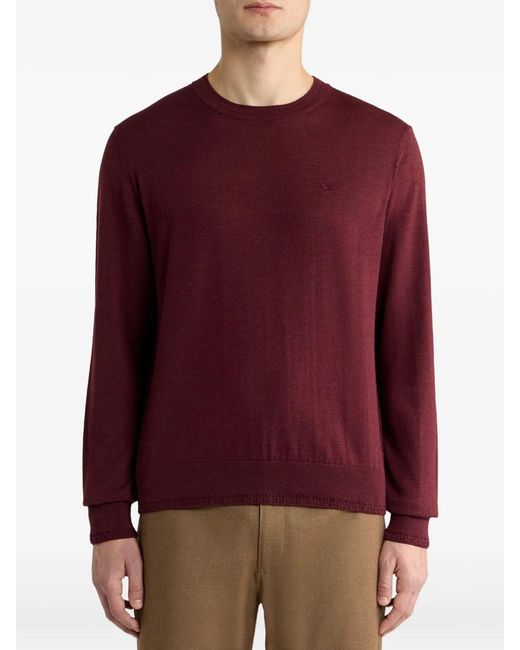 Etro Purple Crew Neck Sweater for men