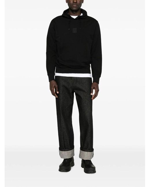 C P Company Black Open Hoodie for men