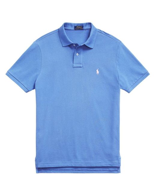 Polo Ralph Lauren Blue Cotton Polo Shirt With Embroidered Logo for men