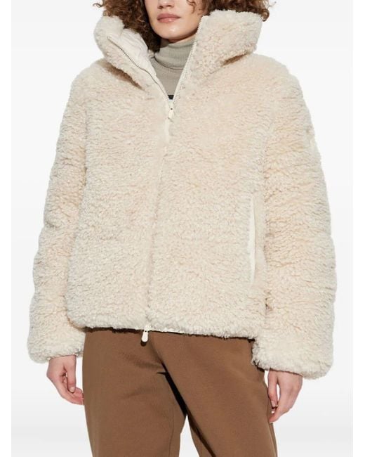 Save The Duck Natural Kennie Shearling Down Jacket