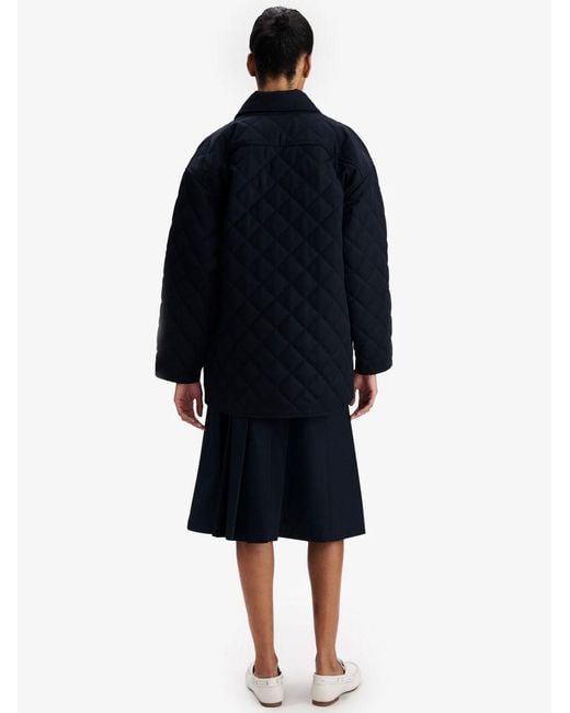 A.P.C. Blue Georges Quilted Wool Jacket