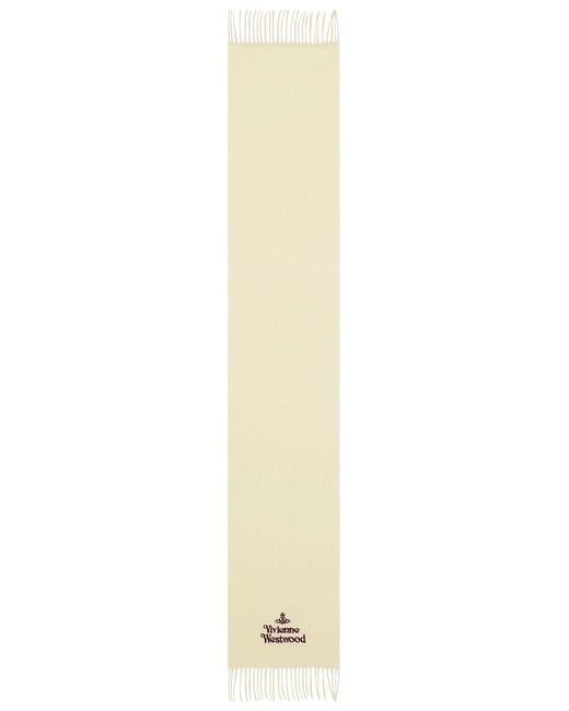 Vivienne Westwood White Scarf Embroidered