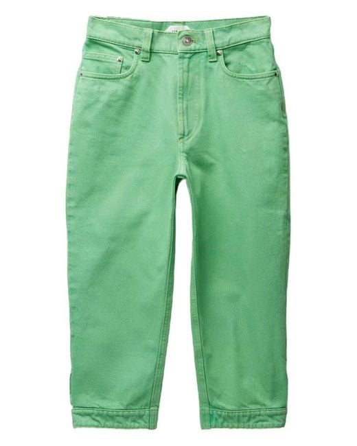 Versace Green Capri Denim Jeans