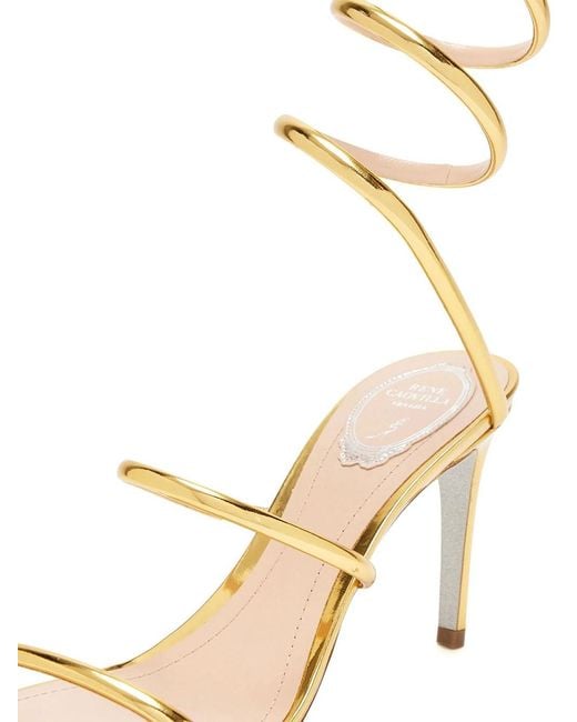 Rene Caovilla Metallic Gold Cleo Sandal 80