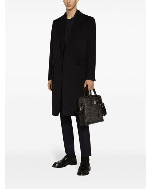 Dolce & Gabbana Blue Tailored Wool Trousers With Pressed Crease for men