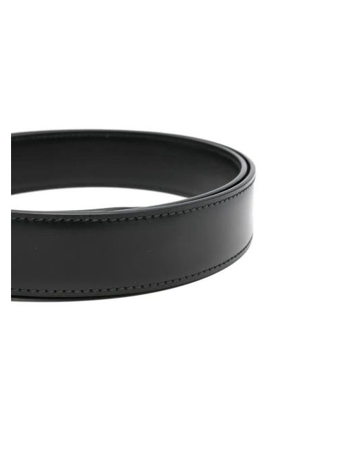 Church's Black Square Buckle Solid Belt for men