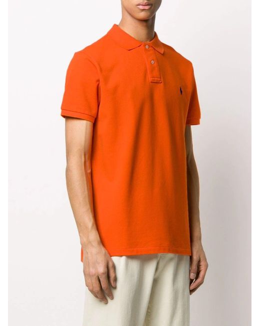 Polo con logo di Polo Ralph Lauren in Orange da Uomo