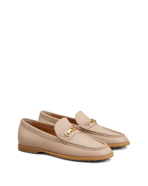 Tod's Brown Leather Loafers