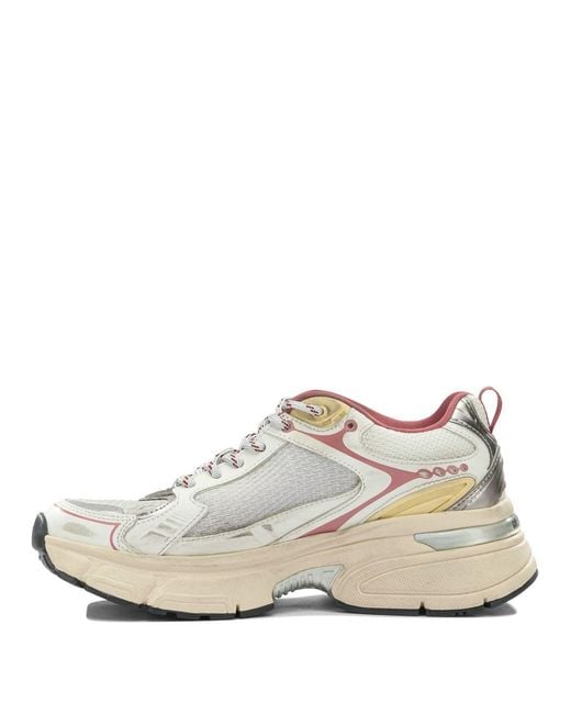 Golden Goose Deluxe Brand White Lightstar Leather And Mesh Sneakers With Tpu Star