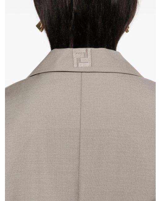 Fendi Gray Mohair Tailored Vest