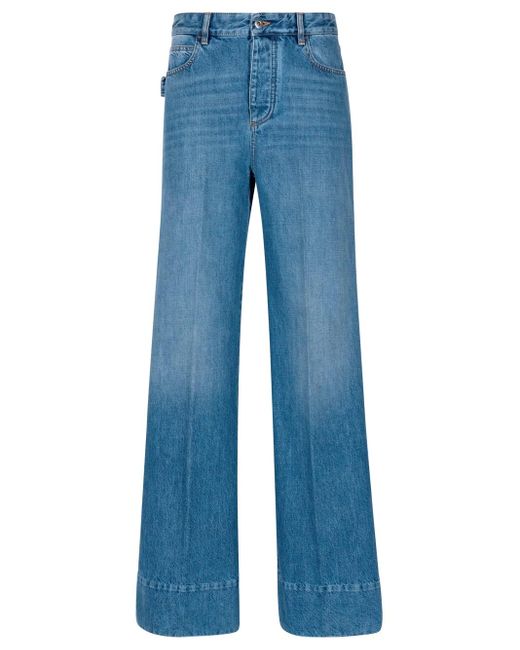 Bottega Veneta Blue Wide Leg Jeans For