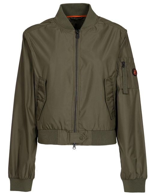 Save The Duck Green Nora Bomber Jacket