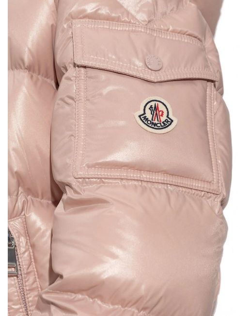 Moncler Pink Short Maire Down Jacket With Hood