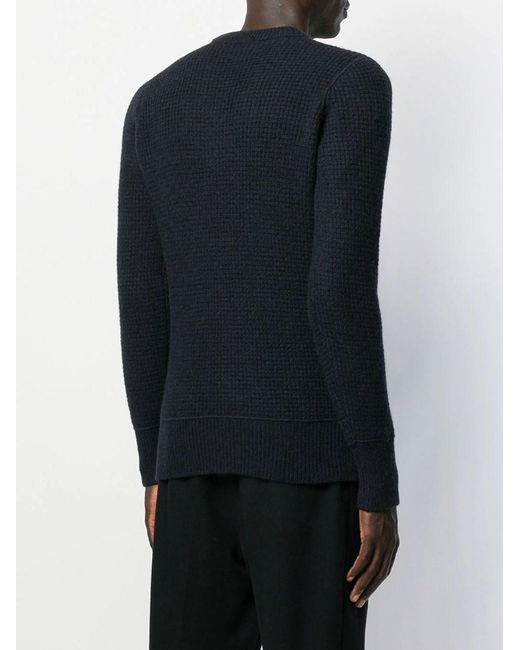 Roberto Collina Blue Merino Wool Pullover for men