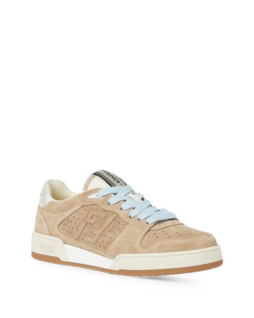 Fendi White Match Low Top Sneakers