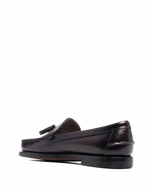 Sebago Black Will Smooth Leather Classic Loafers