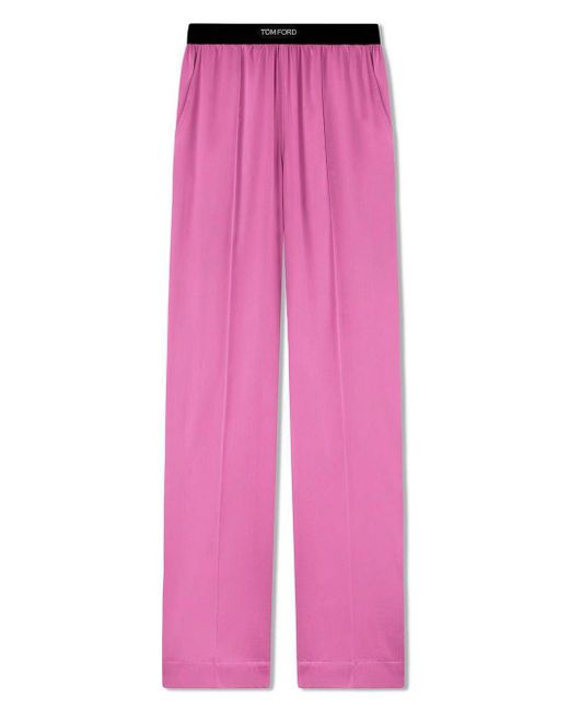 Tom Ford Pink Silk Pj Pants Clothing