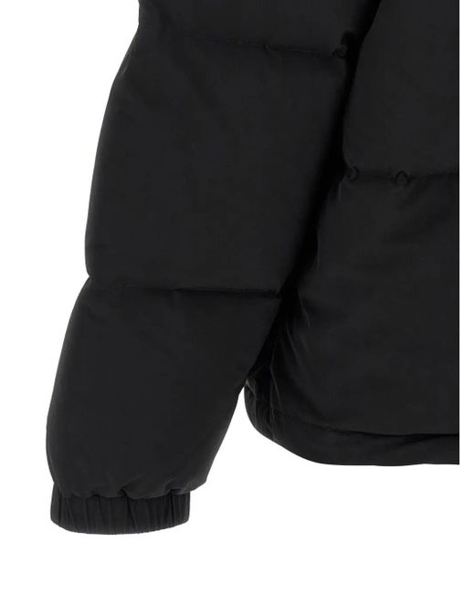 Lacoste Black Water-Repellent Down Jacket With Packable Hood for men