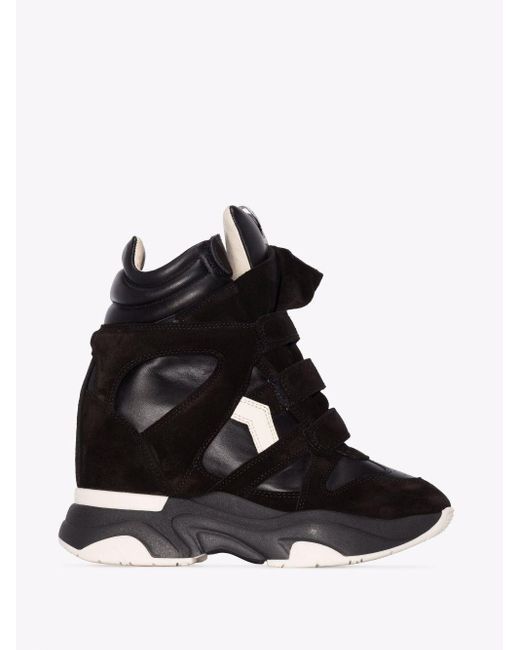 Isabel Marant Leather Balskee Sneakers in Black | Lyst Australia