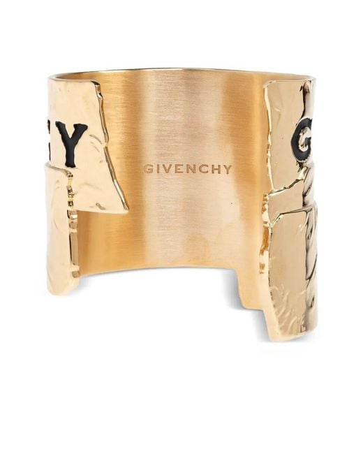 Givenchy Metallic Tape Textured Metal Cuff Bracelet Accessories