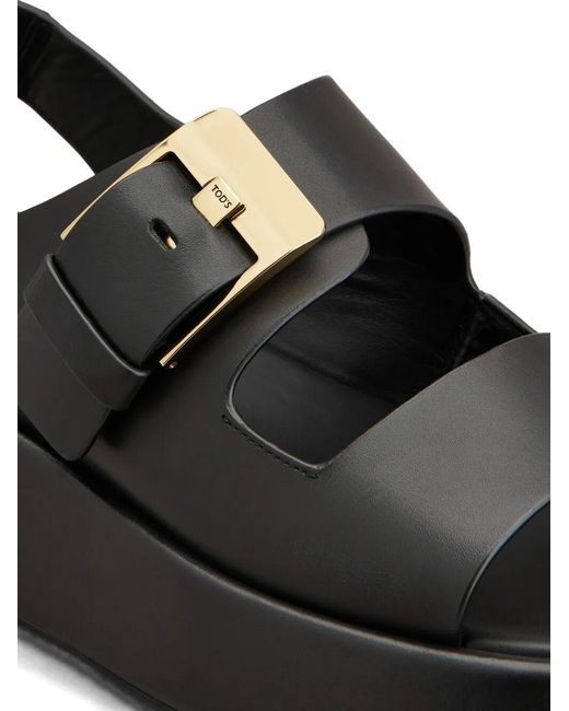 Tod's Black Sandals