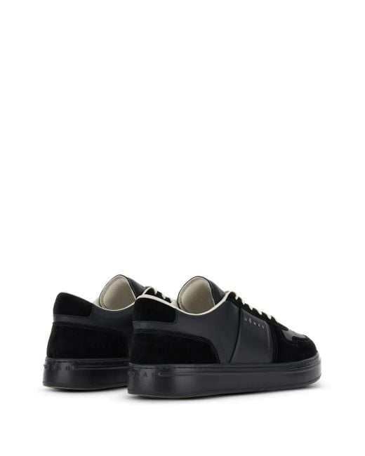 Hogan Black H-Tv Smooth And Suede Leather Sneakers Shoes for men