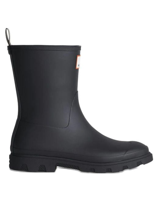 Maison Kitsuné Black X Hunter Downpour Waterproof Rubber Short Boots Shoes for men