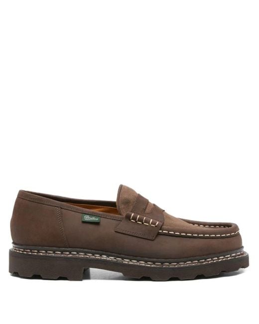 Paraboot Brown Slip On Loafers for men