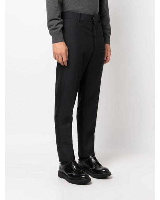 Prada Black Mid-rise Tailored Trousers for men