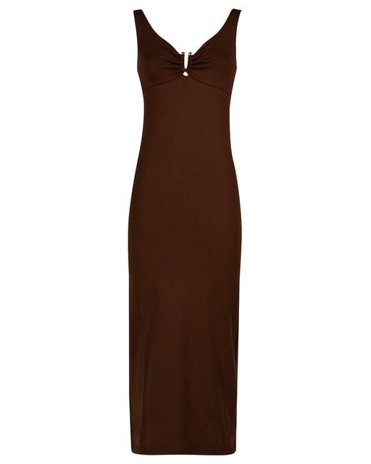 Fisico Brown Buckle Dress
