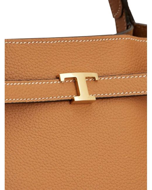 Tod's Brown Small Leather Tote Bag