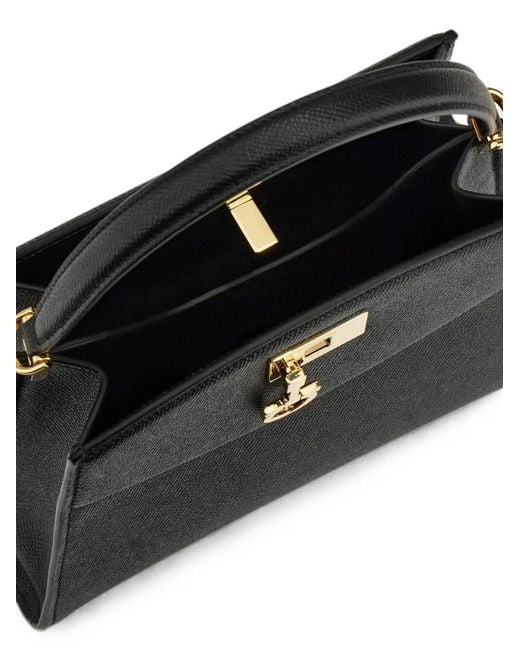 Ferragamo Black New Studio Box Xs Bag
