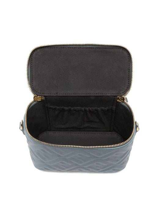 Fendi Blue Vanity Nappa Leather Bag With Ff Motif