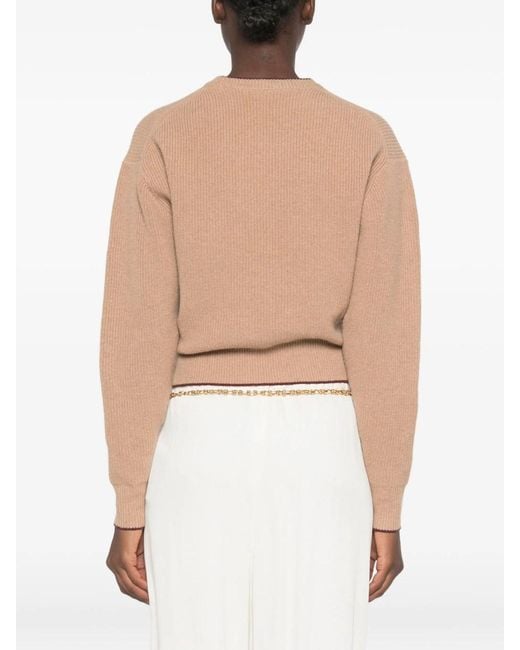 Chloé Natural Pullover Heart
