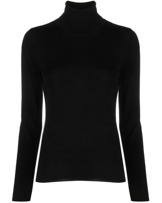 Zanone Black Certified Flexwool Slim Fit Turtleneck