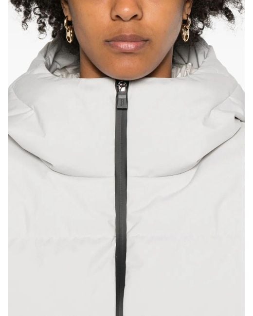 Herno White Hooded Quilted Jacket