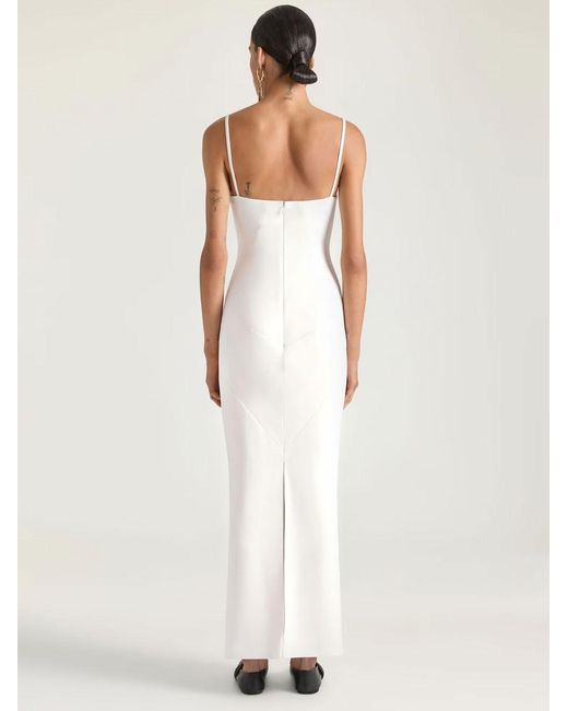 Givenchy White Sliced Crepe Cady Long Dress Clothing