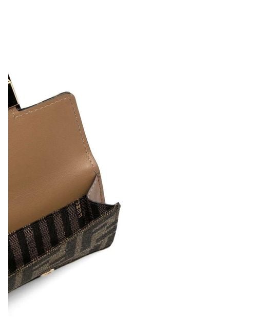 Fendi Gray Baguette Trifold Wallet