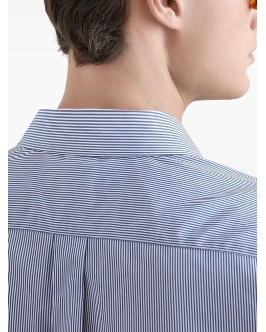 Dolce & Gabbana Blue Classic Front Button Closure Shirt for men