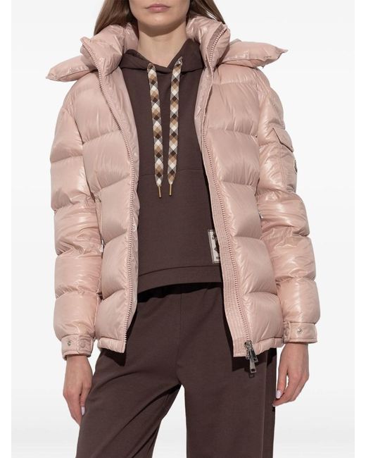 Moncler Pink Short Maire Down Jacket With Hood