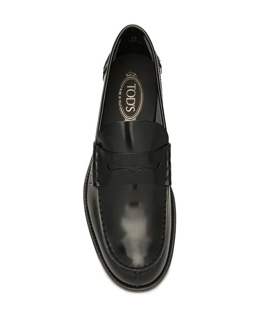 Tod's Black Patent Leather Loafers for men