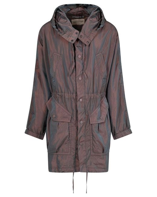 Dries Van Noten Gray Voxer Parka Jacket for men