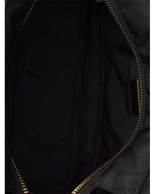 Prada Black Explore Medium Re-Nylon Shoulder With Flap Bags